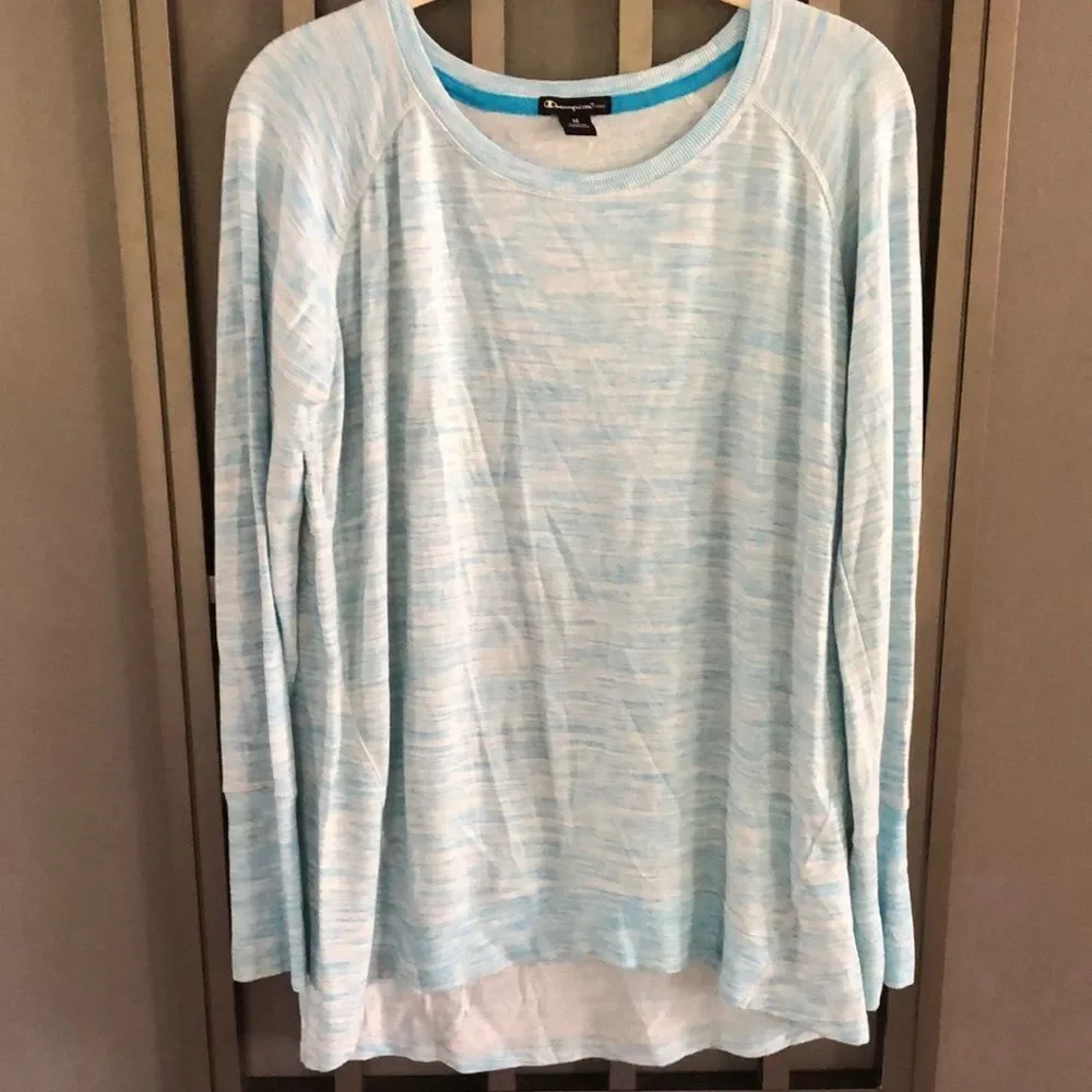 Champion lightweight heather blue sweater sweatshirt M